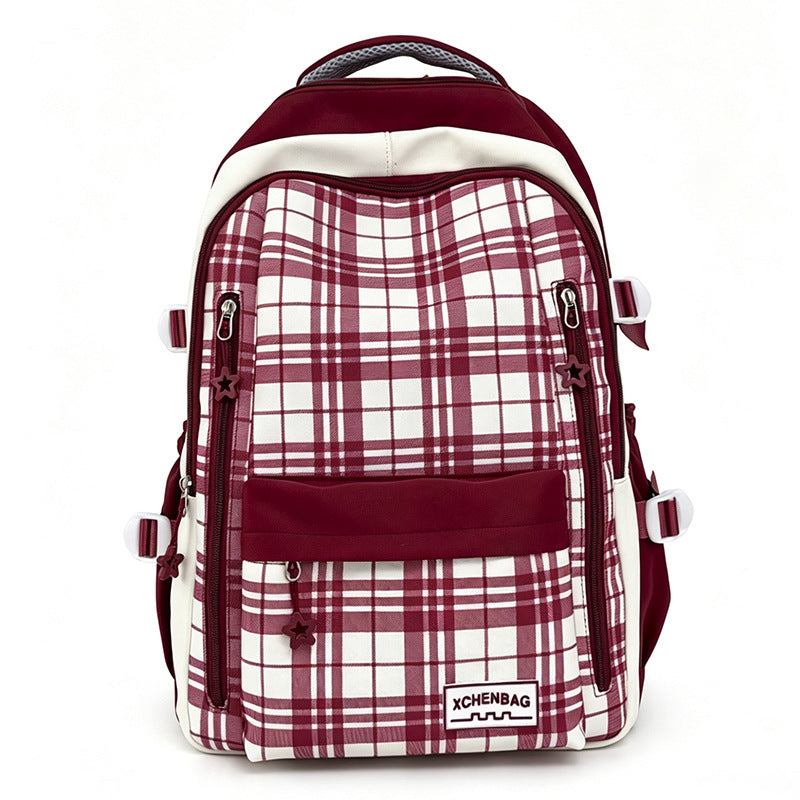 Stylische Karierte Muster Rucksack Brehn
