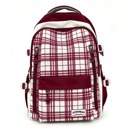 Stylische Karierte Muster Rucksack Brehn
