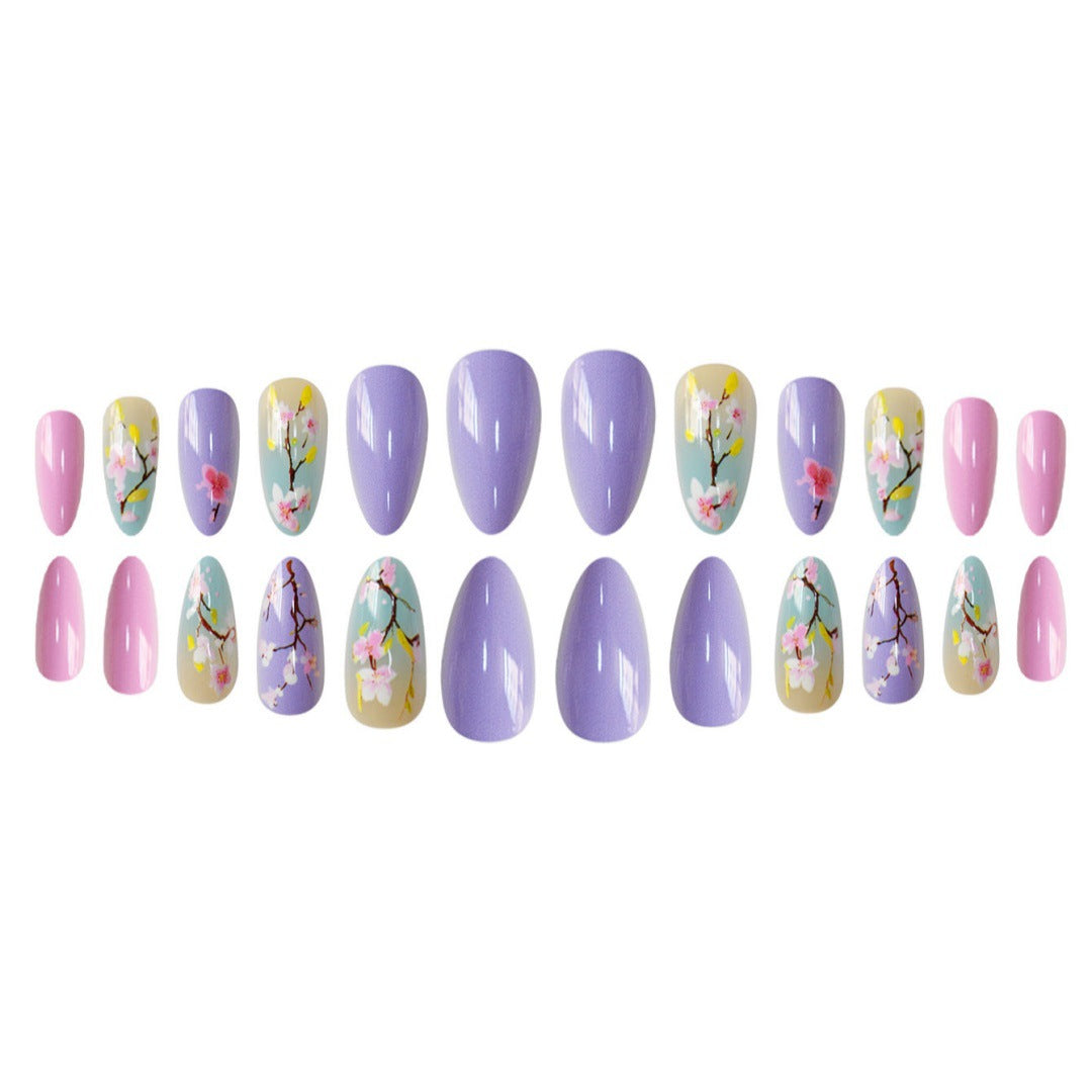 Künstlerische florale Press-On Nagelverstärkungen Brehn
