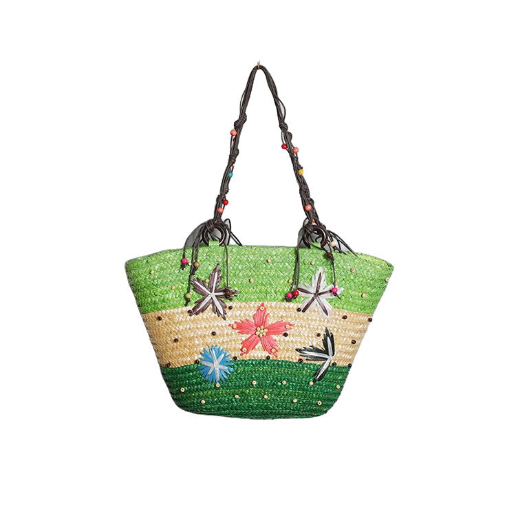 Strandtasche mit Buntem Blütenmuster Brehn