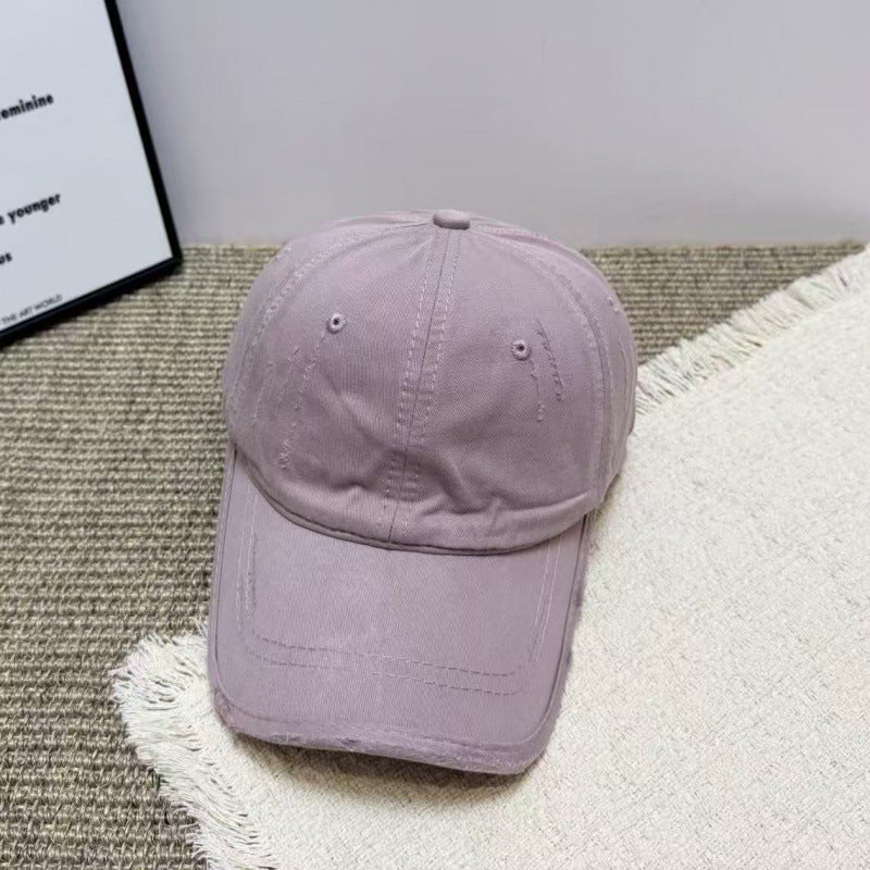 Damen Distressed Casual Twill Baseball Cap Brehn