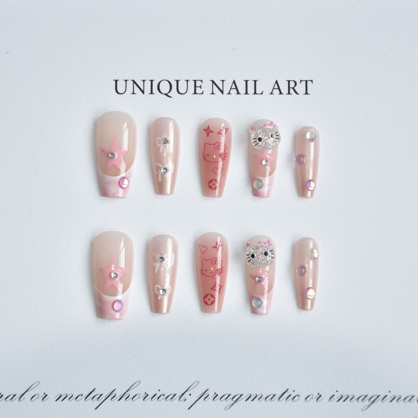 Kreative Charakter-Themen Press-On Nagelkunst Brehn
