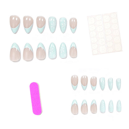 Künstlerische French Tip Acrylnagelverstärkungen Brehn