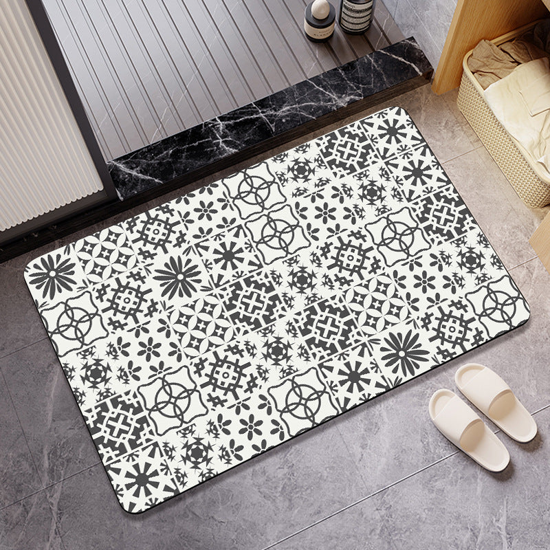 Stylische abstrakte Badematte Brehn