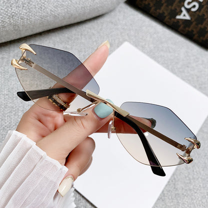 Damen geometrische Oversized-Sonnenbrille Brehn