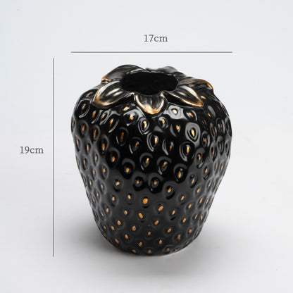 Erdbeerförmige dekorative Keramikvase