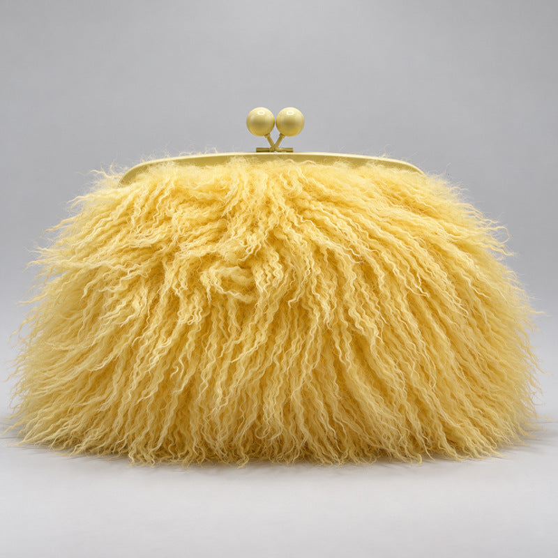 Fell-texturierte Clutch-Tasche