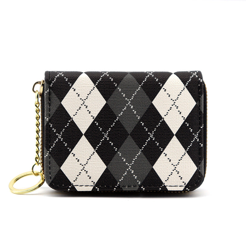 Elegante Argyle-Muster-Münztasche