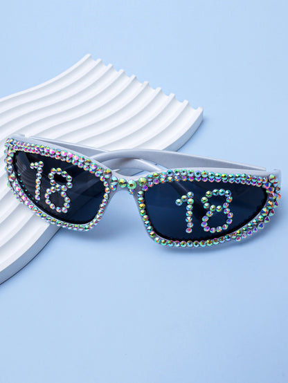 Statement Swarovski-Kristall verzierte Sonnenbrille Brehn