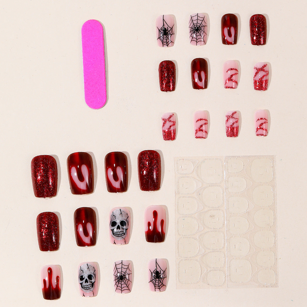 Gothic Halloween-Themen Nagelkunst Set Brehn