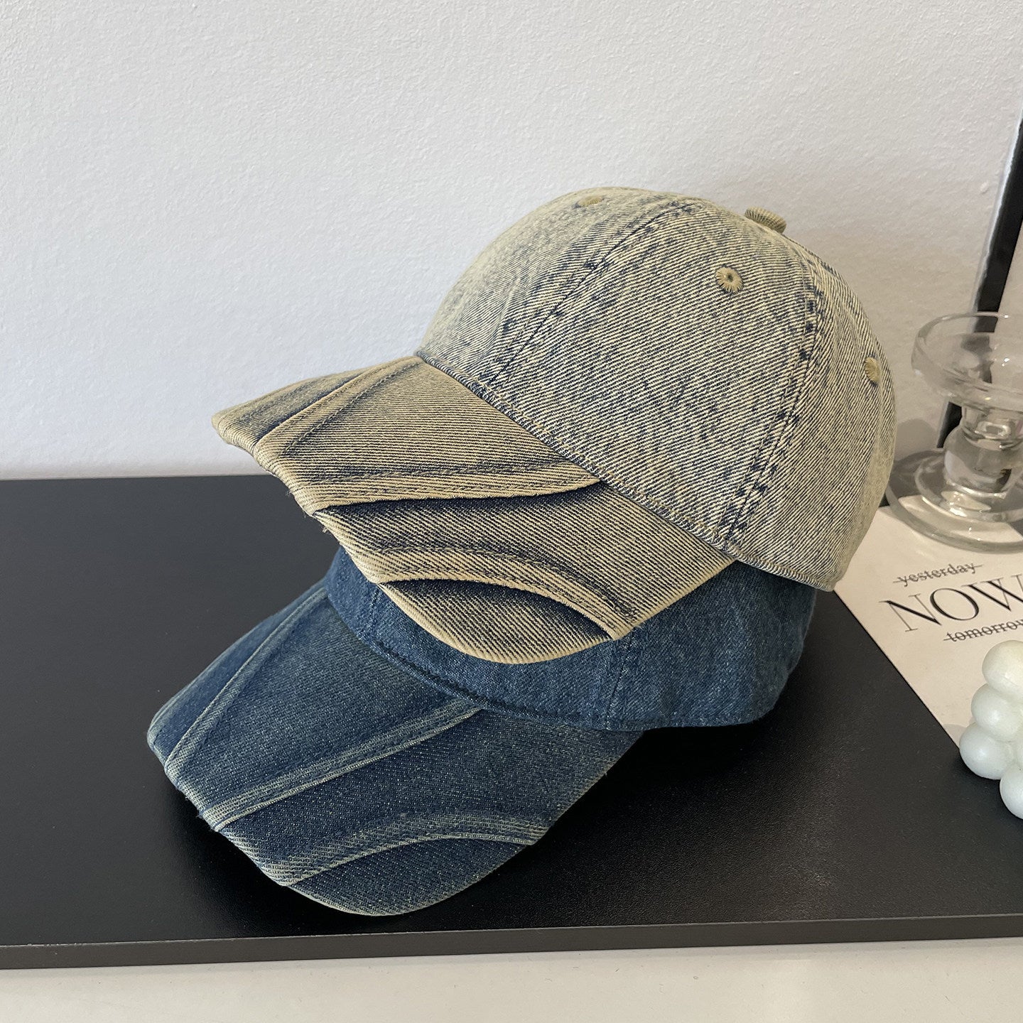 Frauen Vintage Zerrissene Denim Baseballmütze Brehn