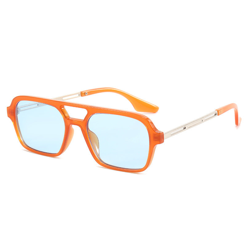 Damen Designer-Sonnenbrille mit elegantem transparentem Rahmen und gelben Gläsern Brehn