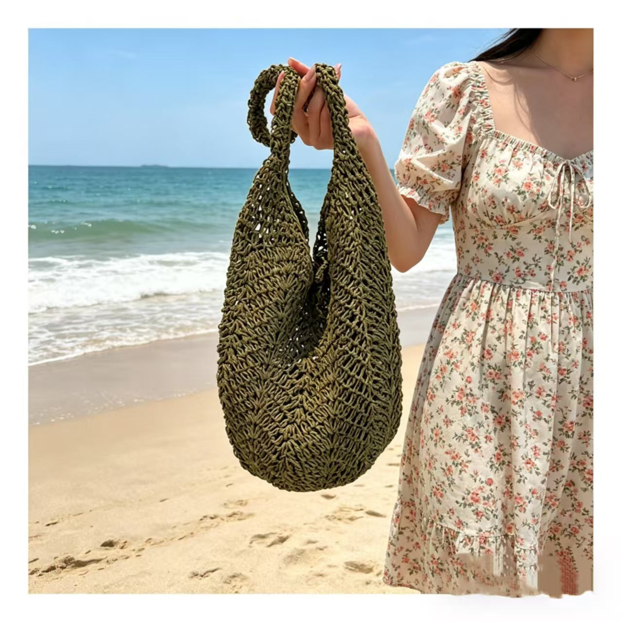 Handgefertigte Makramee Shopper-Tasche Brehn