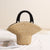 Modische Basthandtasche mit Stilvollen Kunststoffgriffen Brehn