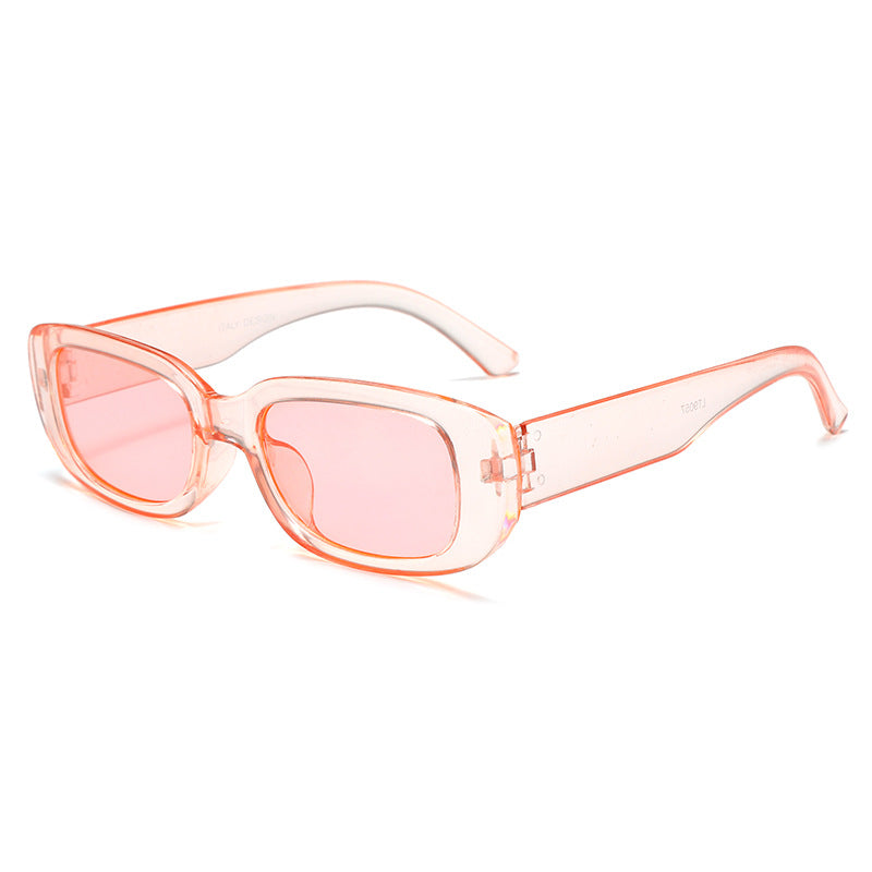 Damen Modische rechteckige Sonnenbrille mit verstellbaren Nasenstege Brehn