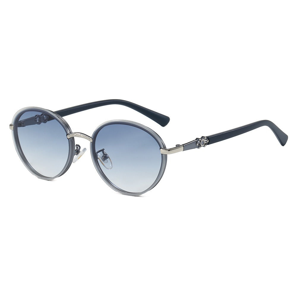 Damen elegante runde Sonnenbrille mit verspiegeltem Effekt Brehn