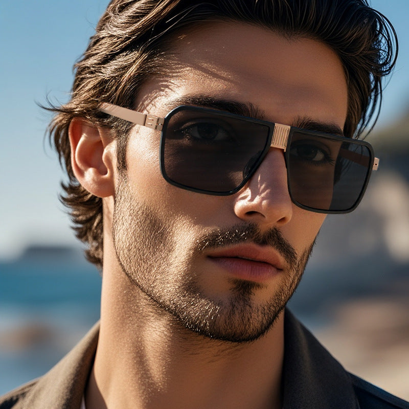 Damen modische Sonnenbrille im modernen, eckigen Design Brehn