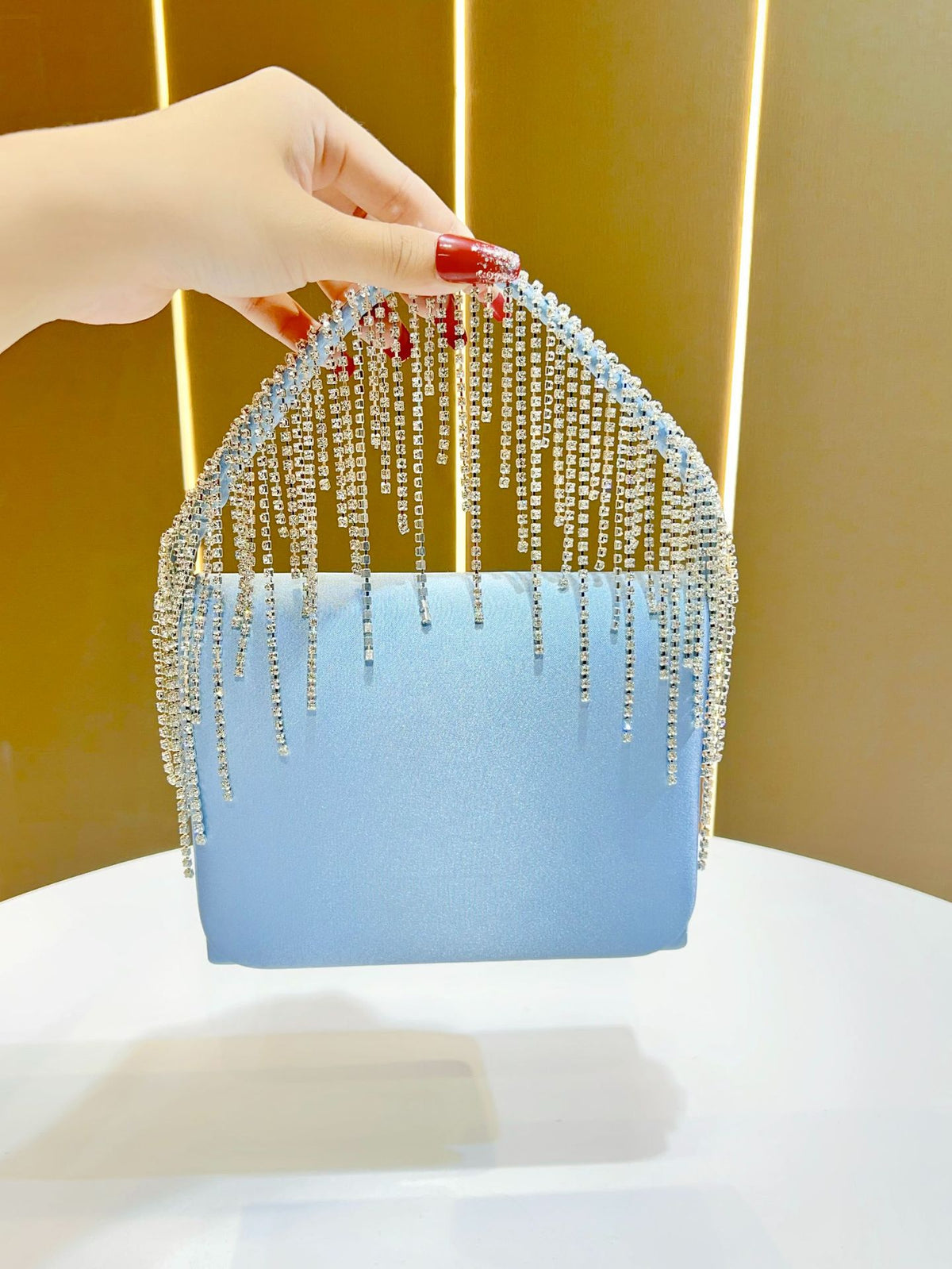 Kristall-verzierte Glam Clutch