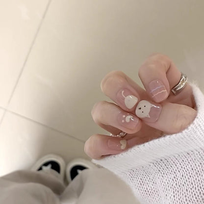 Kreatives Charakter-beschmücktes Press-On-Nagelset Brehn