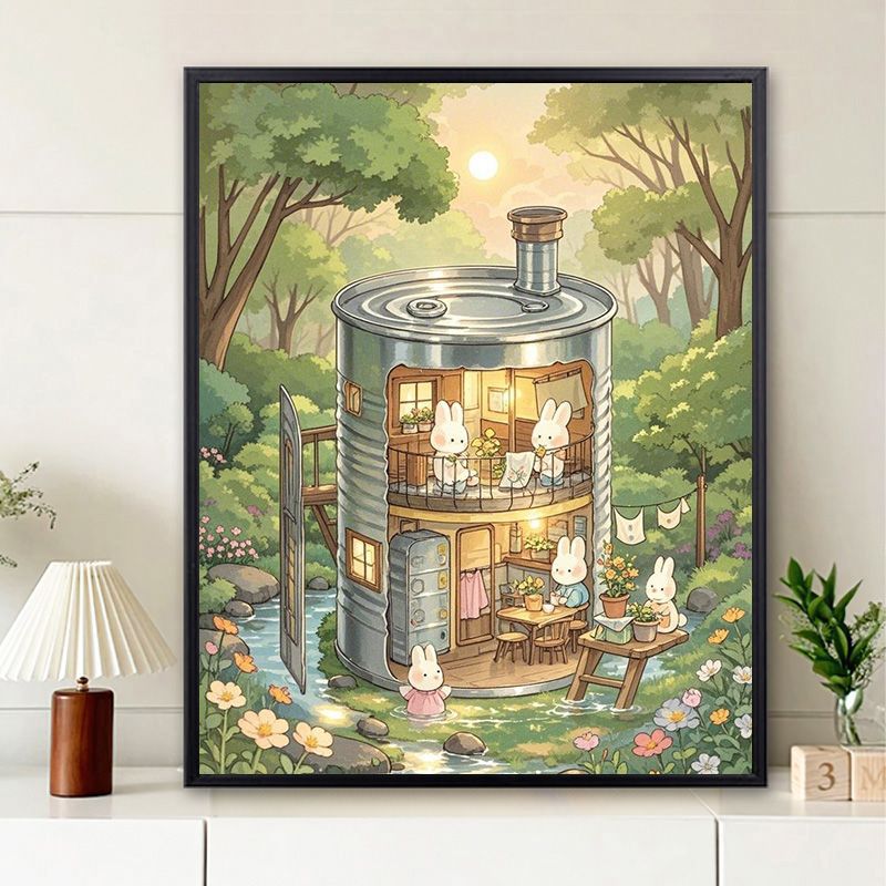 Verspielte Wohnillustration Wandkunst Brehn