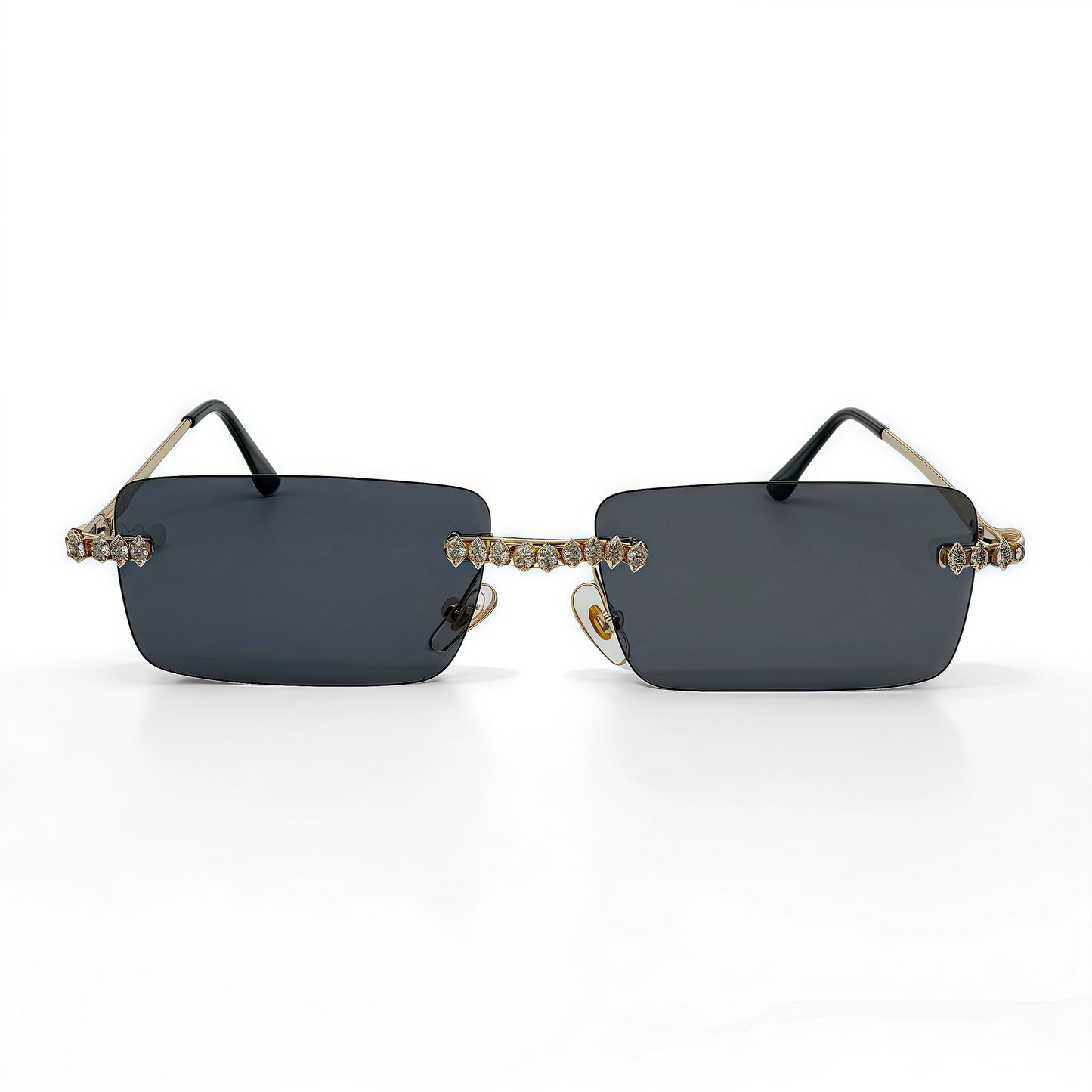 Damen Modische Sonnenbrille im extravaganten Design mit funkelndem Rahmen Brehn
