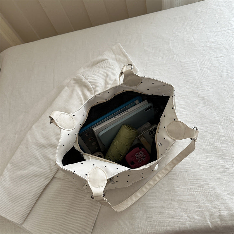 Stilvolle Polka Dot Schulter Tragetasche