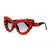 Damen Cat-Eye Sonnenbrille mit floralen Applikationen Brehn