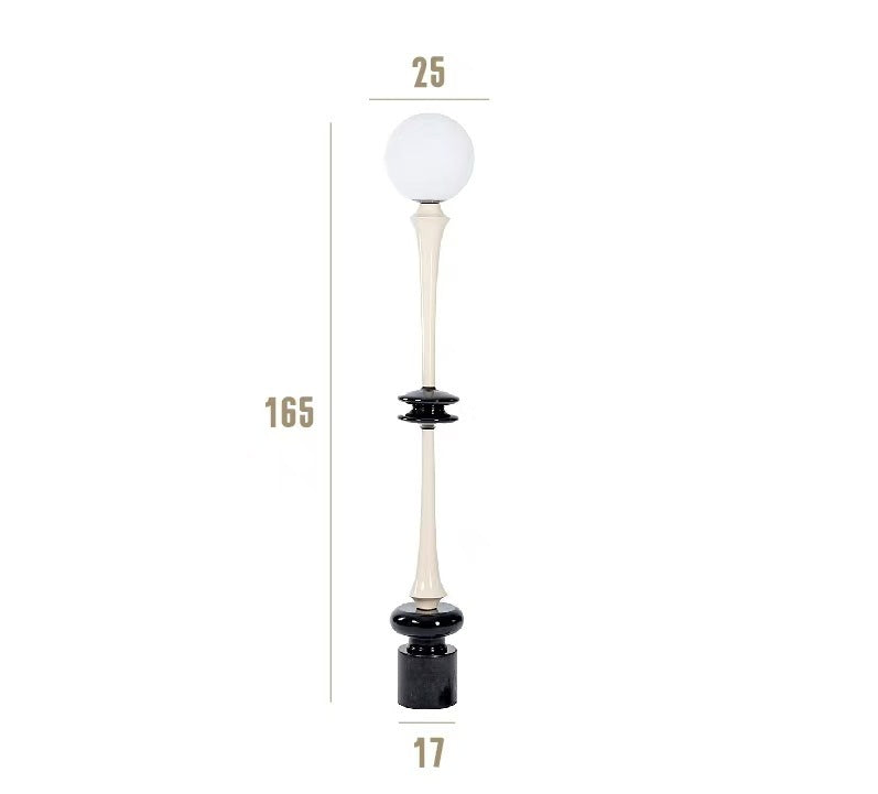 Moderne elegante Stehlampe mit künstlerischem Globus-Schirm
