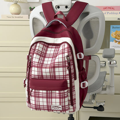 Stylische Karierte Muster Rucksack Brehn