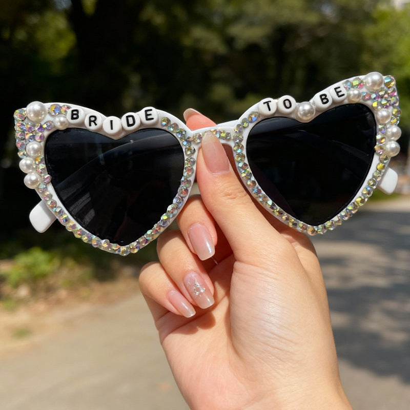 Glamouröse herzförmige Brautsonnenbrille Brehn