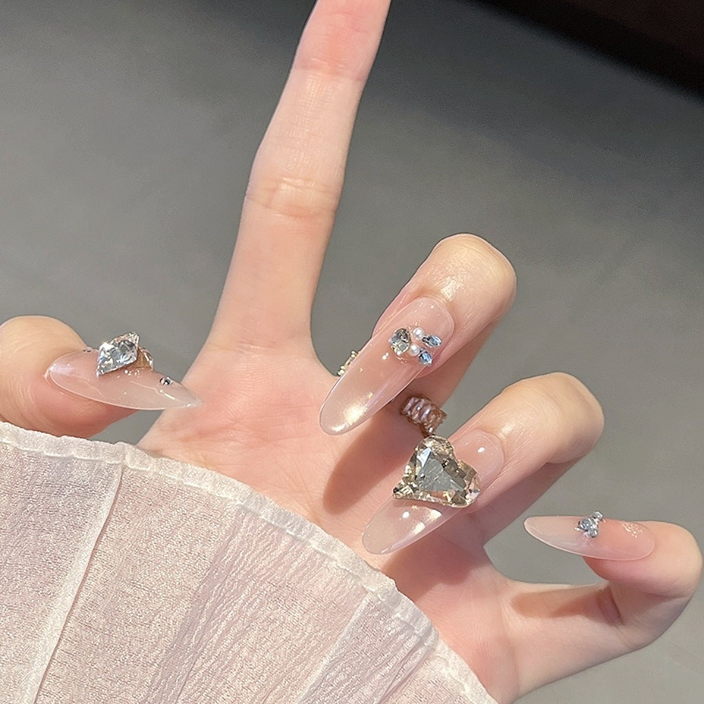 Elegante Dekorative Press-On Nagelkunst Brehn