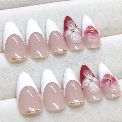 Blumen Design Stiletto Press-On Nägel Brehn