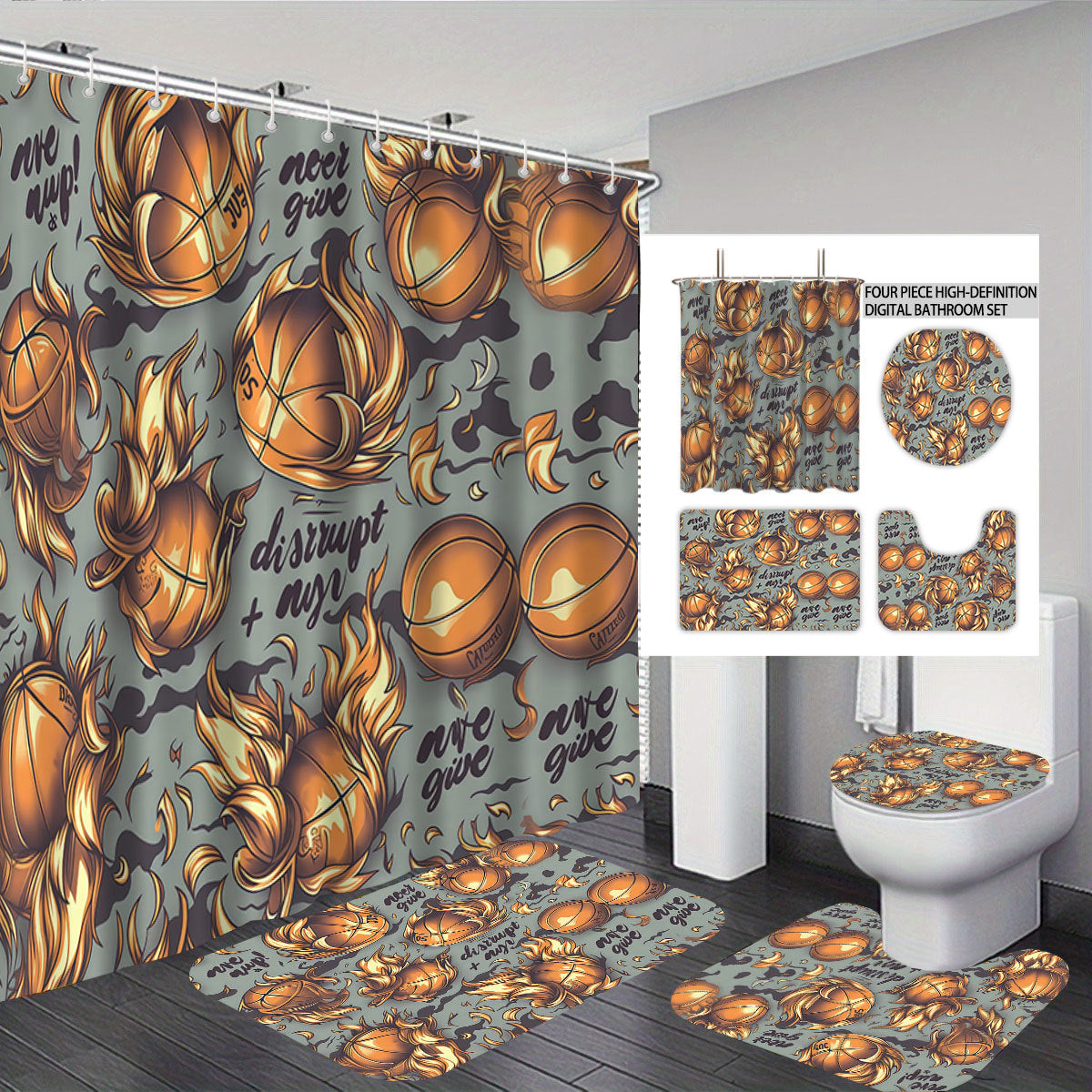 Kreatives Universum-Themen Badezimmer-Set Brehn