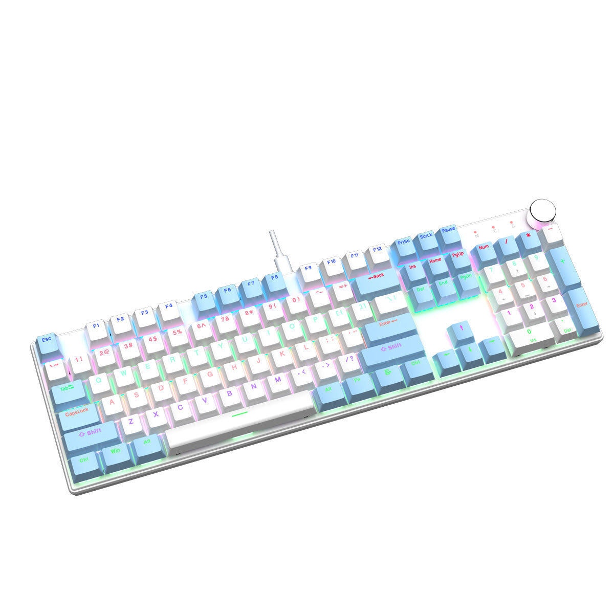 Zweifarbige RGB Mechanische Gaming-Tastatur Brehn