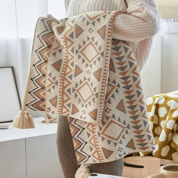 Stylische geometrische Muster-Wurfdecke Brehn