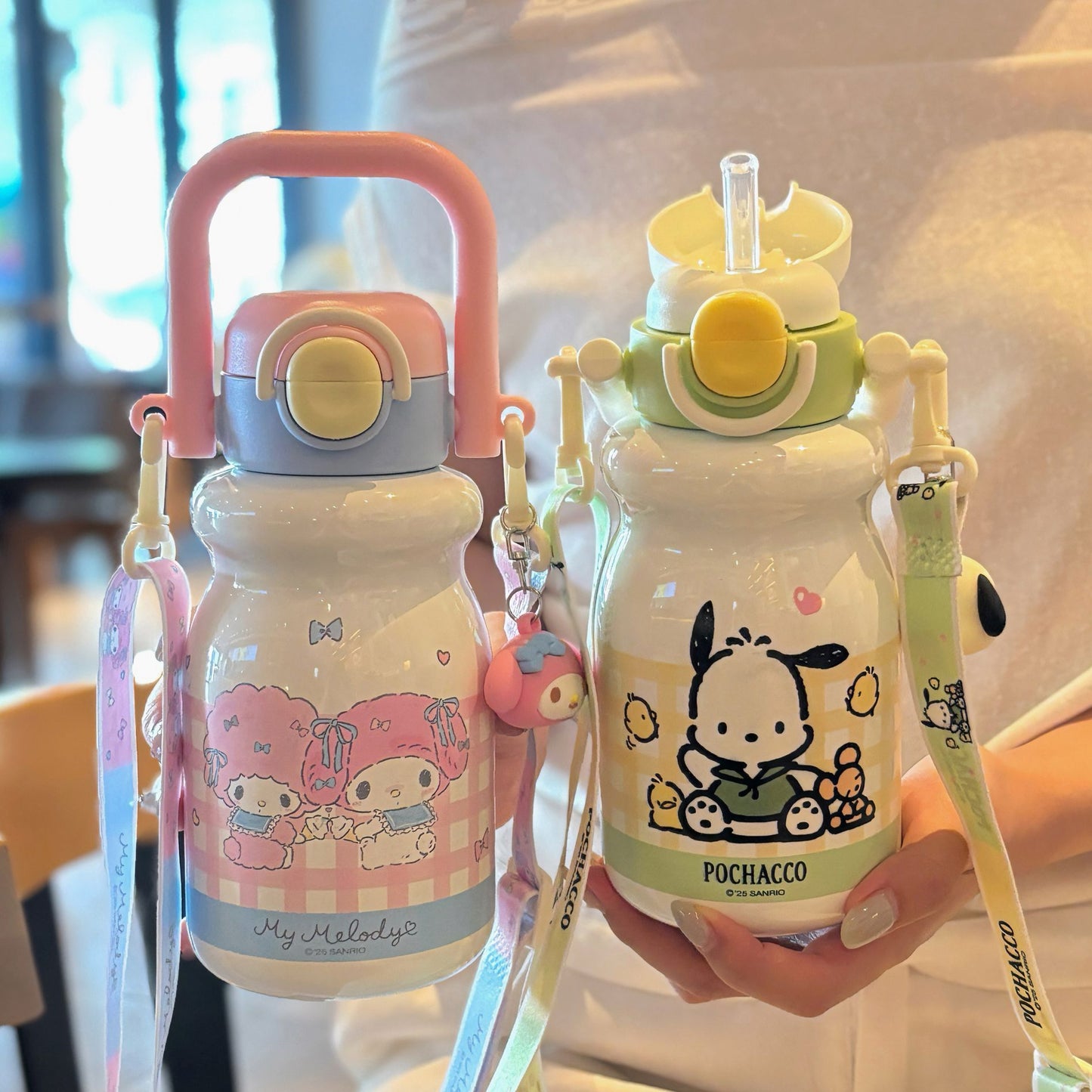 Damen Trinkflasche mit stylishem Kuromi-Design Brehn