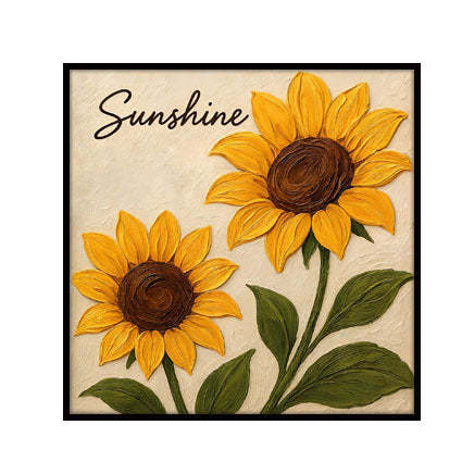 Inspirierende Sonnenblumen Wanddekoration