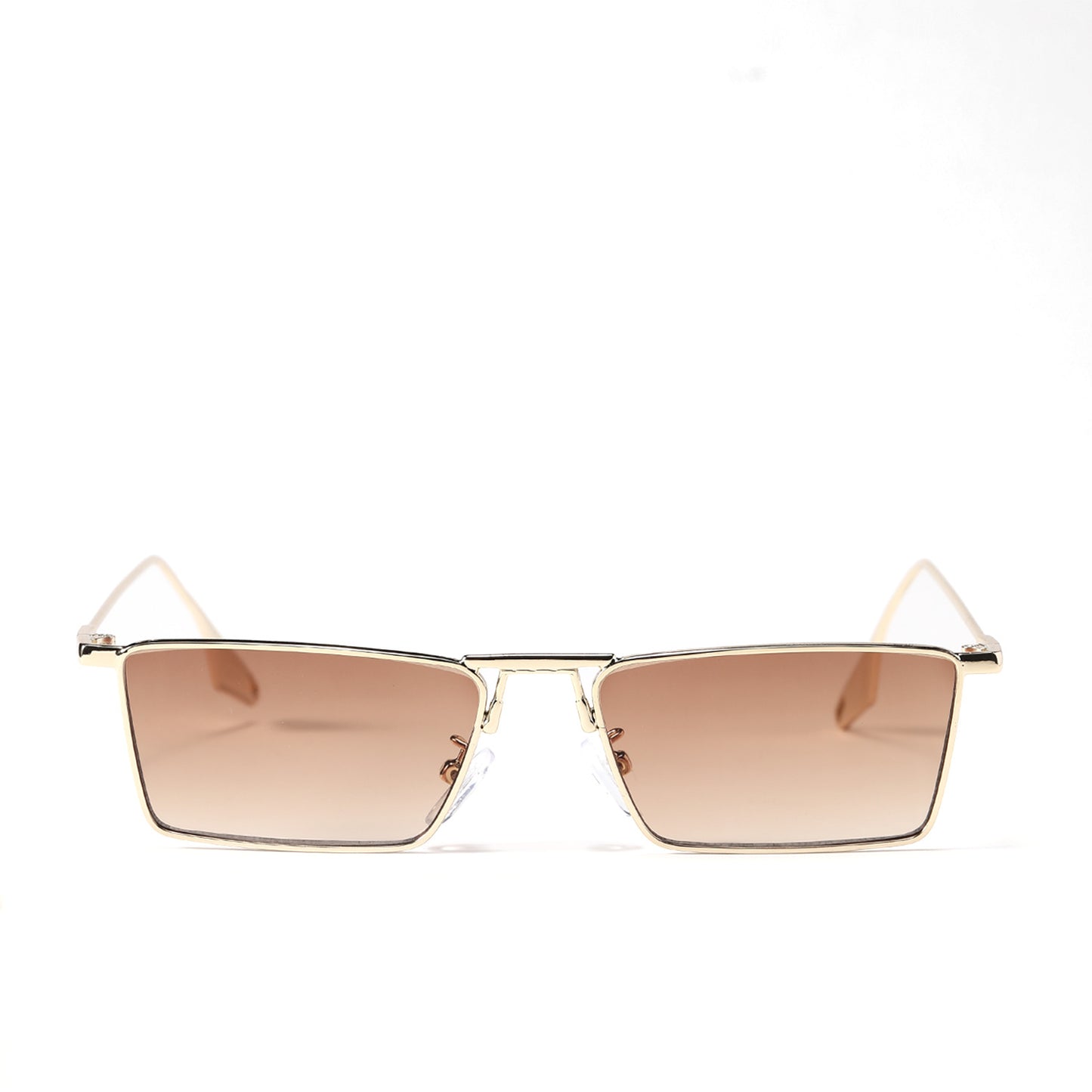 Damen elegante geometrische Sonnenbrille mit stylischem Metallrahmen Brehn