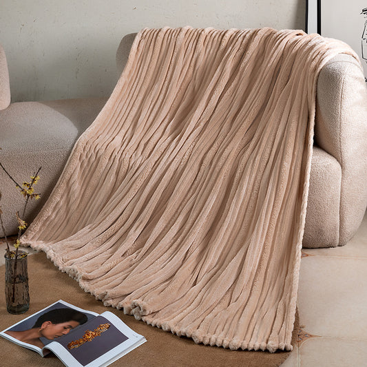 Damen Flauschdecke mit Rippenstruktur Brehn