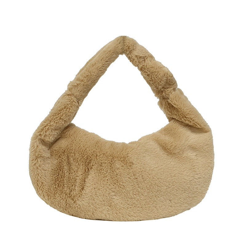 Weiche Plüsch Alltags-Handtasche