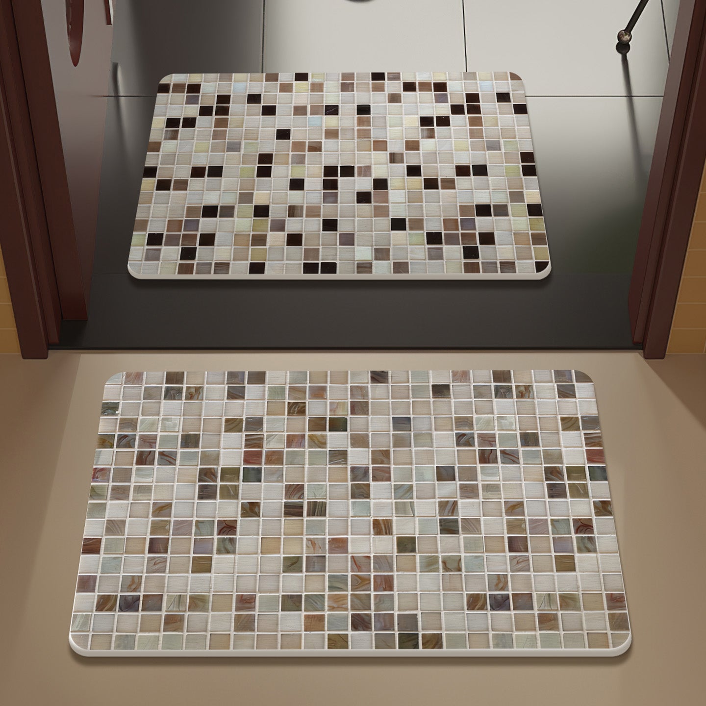 Mosaik Design Badmatte Brehn