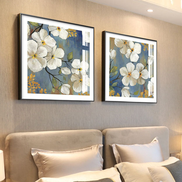 Elegante Blumen Wandkunst Set
