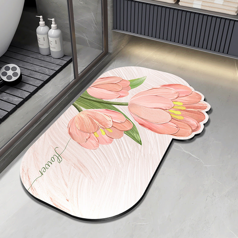 Floral Design Plush Badmatte Brehn