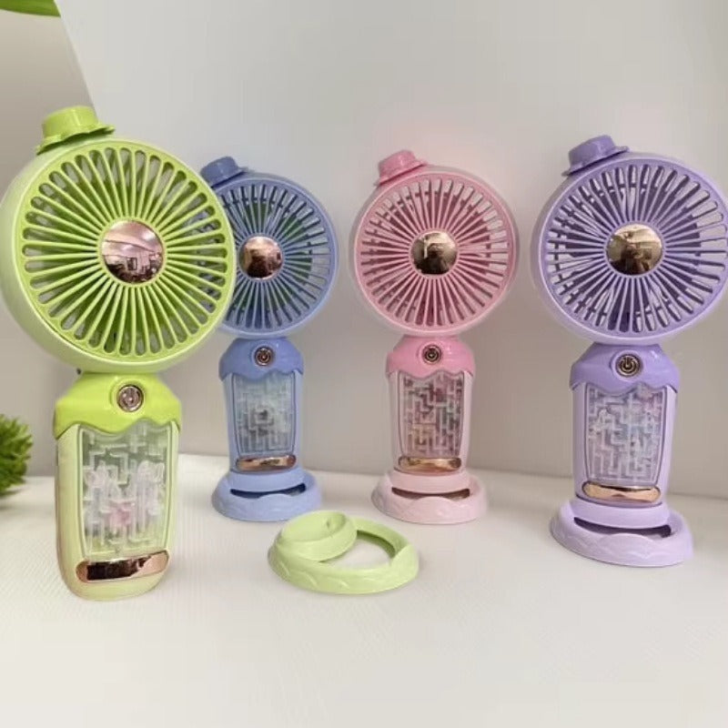 Unisex Tragbarer Handventilator mit Wasserzerstäuber Brehn