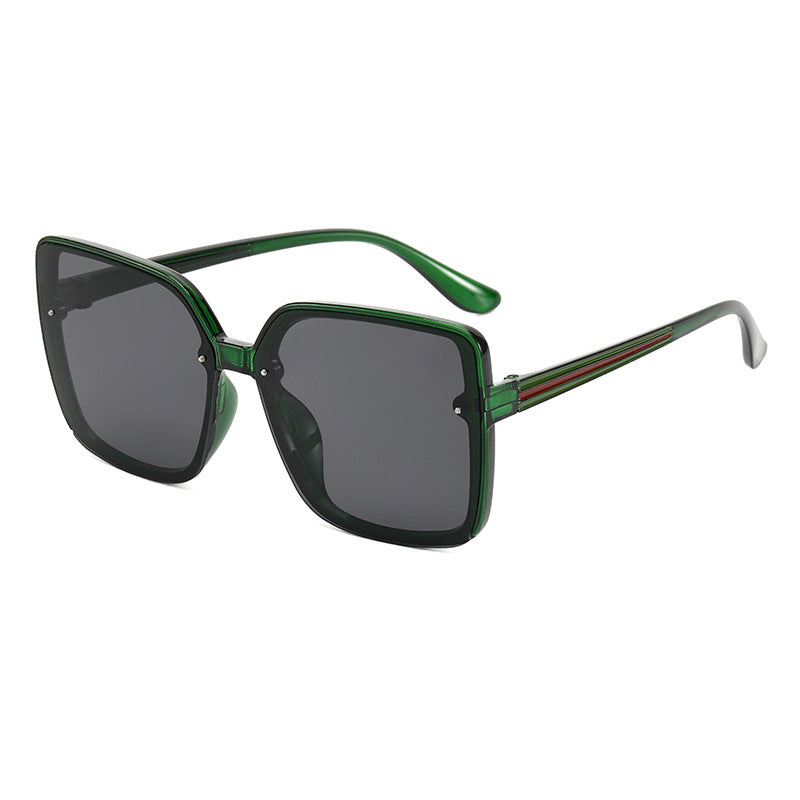 Damen Oversized-Quadrat-Sonnenbrille mit kontrastierendem Rahmen Brehn