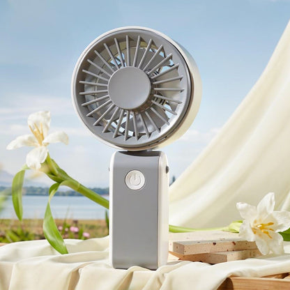Kühlender tragbarer Handheld-Bärenohr-Mini-Ventilator mit verstellbarem Neigungswinkel USB-aufladbar Desktop-Ständer Brehn