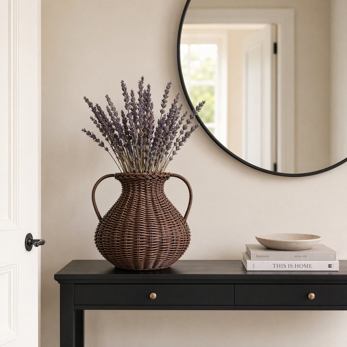 Deko-Vase Aus Rattan Brehn