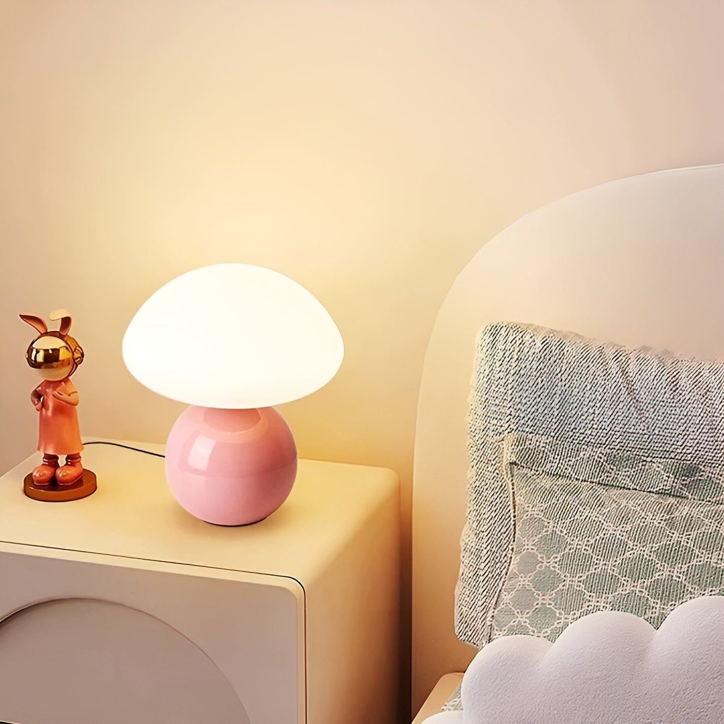CreamyShine Lampe - Gemütliche Pilz Nachttischlampe | Brehn
