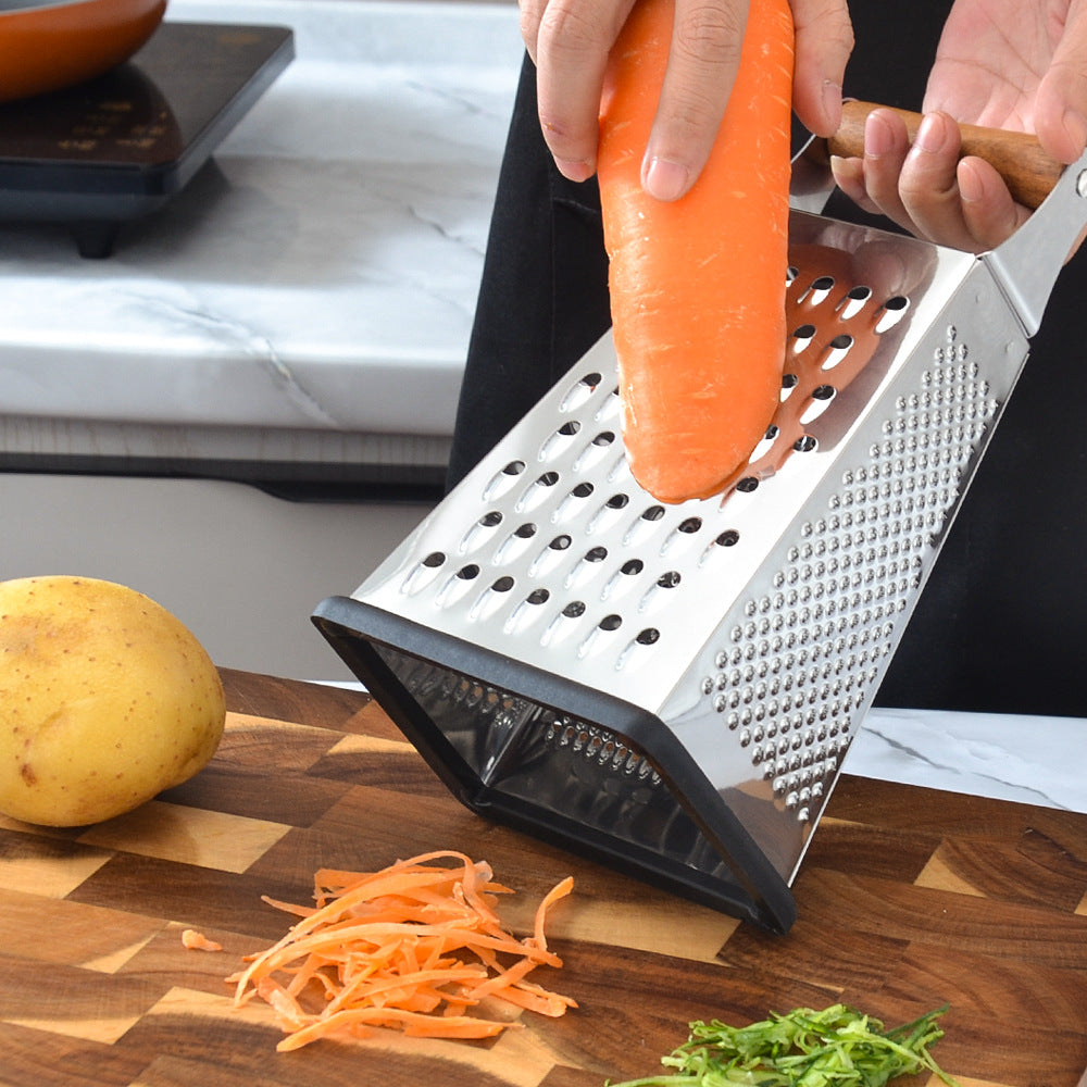 Ergonomische Edelstahl-Käse- und Gemüsereibe Brehn