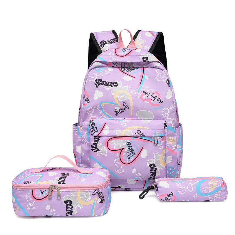 Rucksack-Set mit Isolierter Lunchbox und Stiftemäppchen Brehn